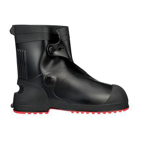 Tingley Workbrutes G2 PVC Overshoe, Size Small, 10"H, Cleated Outsole, Black With Red Sole 45821.SM